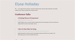 Desktop Screenshot of elyseholladay.com