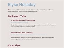 Tablet Screenshot of elyseholladay.com